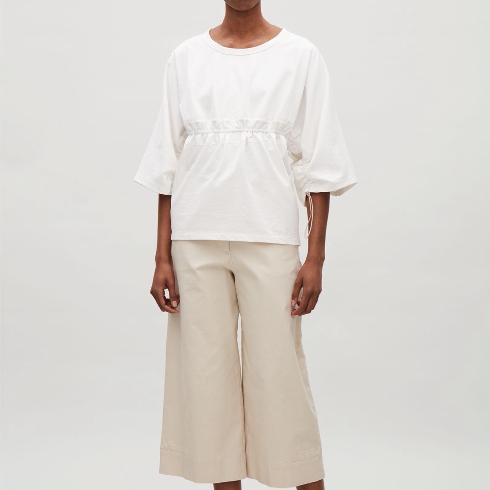COS White Drawstring Top - Picture 2 of 7